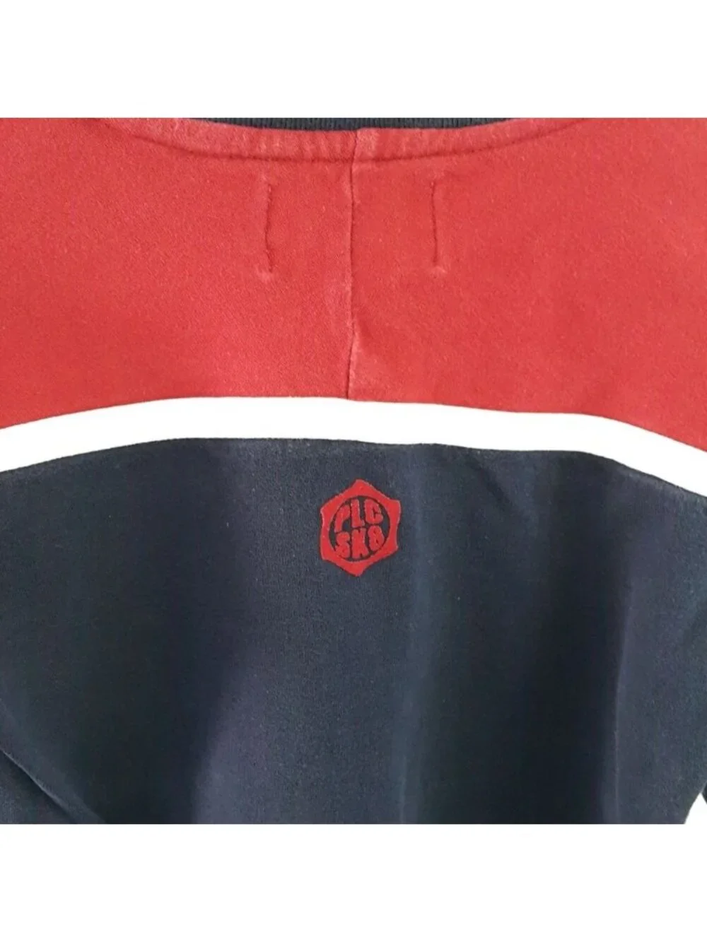 Children's Place Boys SK8 Skate Shirt Blue Size 4 XS Red Color Block Pullover